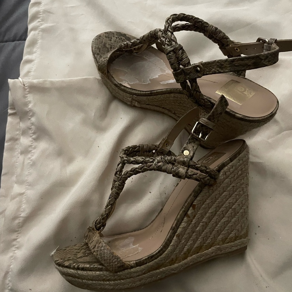DV Dolce Vita wedge faux snakeskin Sandals.